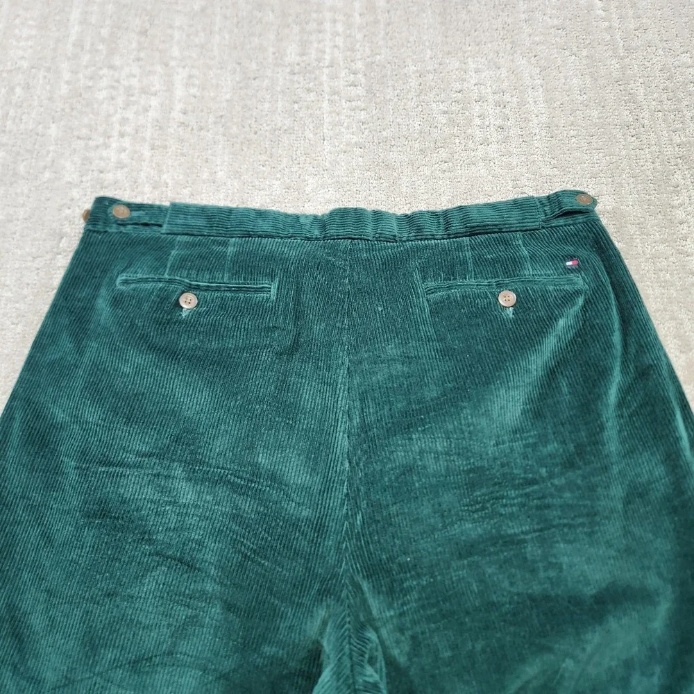 Tommy Hilfiger Corduroy Pants Men 38x30 *READ Pleated High Rise Trouser Baggy